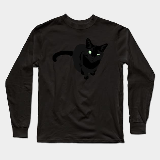 Hypno Kitty look into his eye Long Sleeve T-Shirt by TooCoolUnicorn